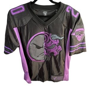 Mobstyle Disobey Black Purple Football Jersey Size Large